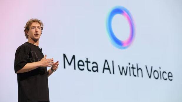מנכ"ל מטא, מארק צוקרברג, בעת הצגת Meta AI